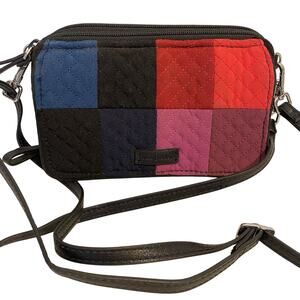 Vera Bradley Quilted All In One Crossbody Wristlet WalletPurse Multicolor Preppy